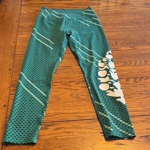 FP Movement by Free People Green Graphic Leggings